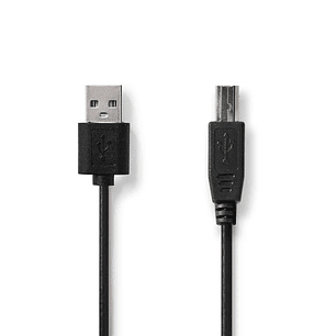 CABO USB-A 2.0 MACHO / USB-B MACHO 2M