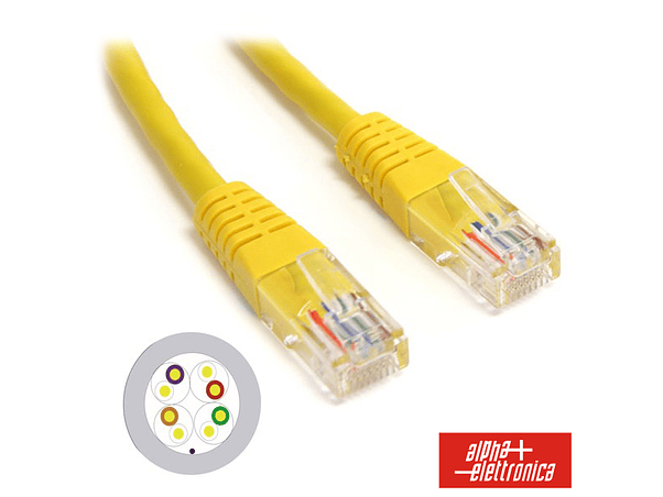 CABO UTP CAT5E AMARELO 0.5M 1