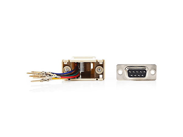 FICHA ADAPTADORA RJ45 / D 9P MACHO 1