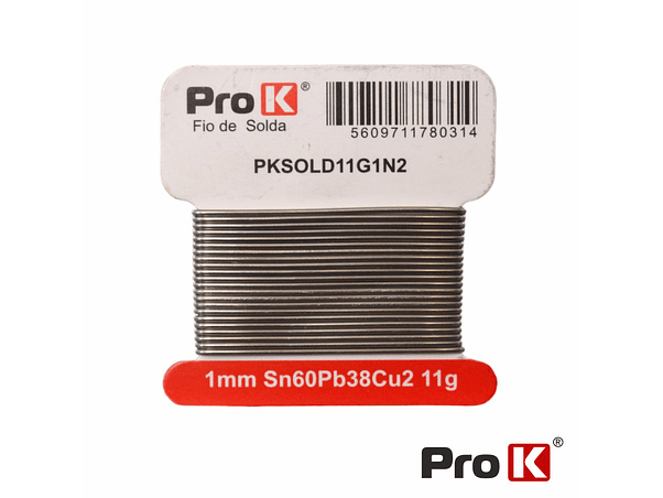 SOLDA 1MM SN60PB38CU2 11G PROK 1