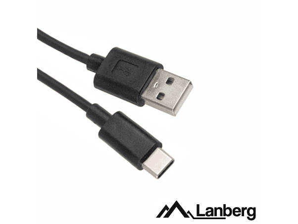 CABO USB-A 2.0 MACHO / USB-C MACHO 1M PRETO LANBERG 1