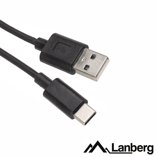 CABO USB-A 2.0 MACHO / USB-C MACHO 1M PRETO LANBERG