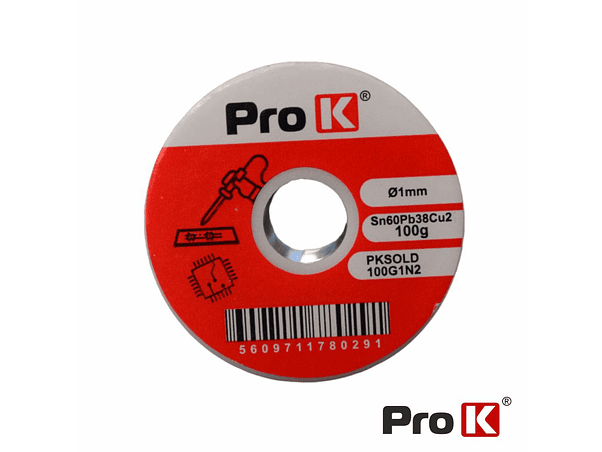 SOLDA 1MM SN60PB38CU2 100G PROK 1