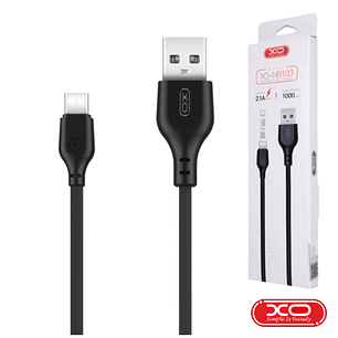 CABO USB-A 2.0 MACHO / USB-C 2.1A 1M PRETO XO