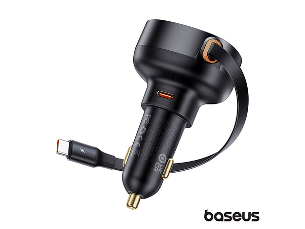 ADAPTADOR FICHA ISQUEIRO 12V/24V PD 60W 2XUSB-C BASEUS 1