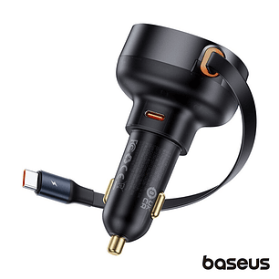 ADAPTADOR FICHA ISQUEIRO 12V/24V PD 60W 2XUSB-C BASEUS