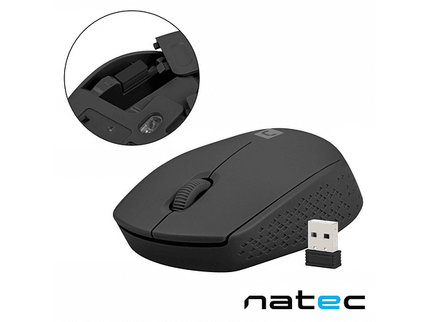 RATO ÓPTICO SEM FIOS 800-1600DPI USB 2.4GHZ NATEC 1