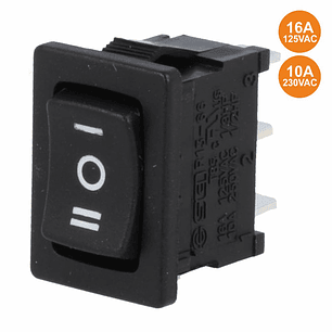 INTERRUPTOR BASCULANTE 10A-250V SP3T (ON)-OFF-(ON)