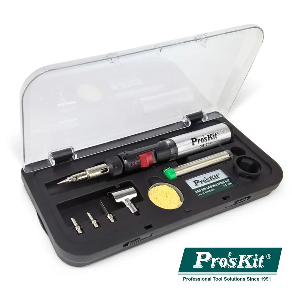 FERRO DE SOLDAR A GÁS COM KIT AUTO IGNIÇÃO PROSKIT 1