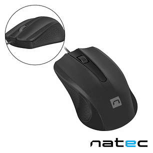 RATO ÓPTICO COM FIOS 1200DPI USB PRETO NATEC