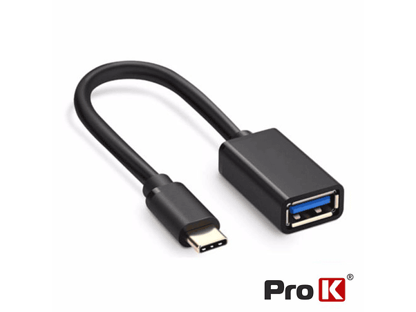 CABO ADAPTADOR USB-C 3.0 MACHO/USB-A FÊMEA OTG PROK 1