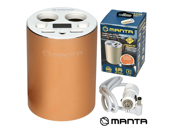 ADAPTADOR COM 2 FICHA ISQUEIRO/ 2 USB 5V 3.1A MANTA 1