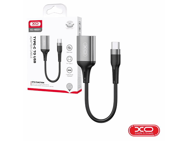 CABO ADAPTADOR USB-C MACHO/USB-A 2.0 FÊMEA OTG XO 1