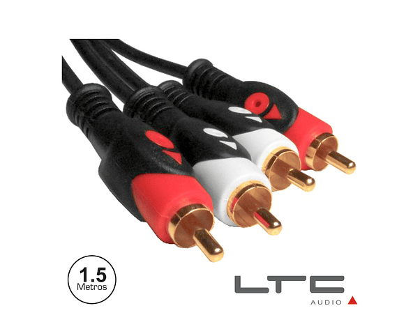 CABO 2-RCA MACHO / 2-RCA MACHO DOURADO 1.5M LTC 1