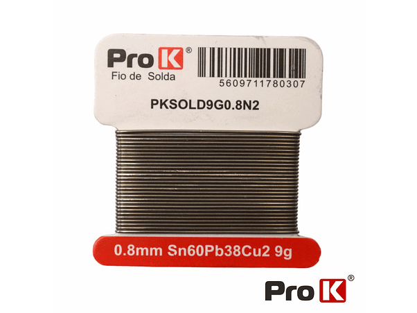 SOLDA 0.8MM SN60PB38CU2 9G PROK 1