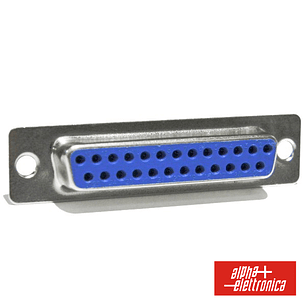 FICHA D-SUB 25P FÊMEA PARA SOLDAR