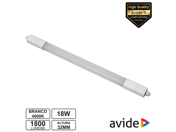 ARMADURA LED BATTEN 18W IP65 4000K 1800LM 600MM AVIDE 1