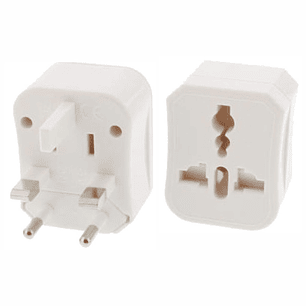 FICHA ADAPTADORA VIAGEM UNIVERSAL BRANCO