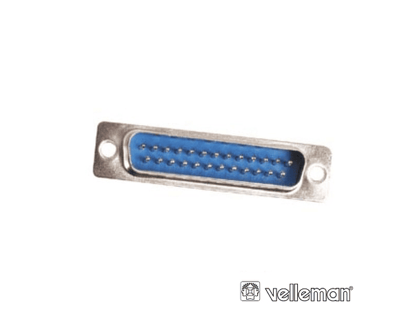 FICHA D-SUB 25P MACHO PARA CHASSIS VELLEMAN 1