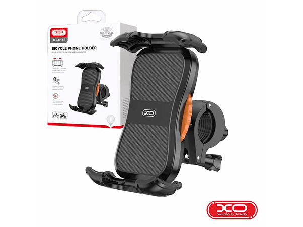 SUPORTE UNIVERSAL PRETO TELEMÓVEL PARA BICICLETA XO 1
