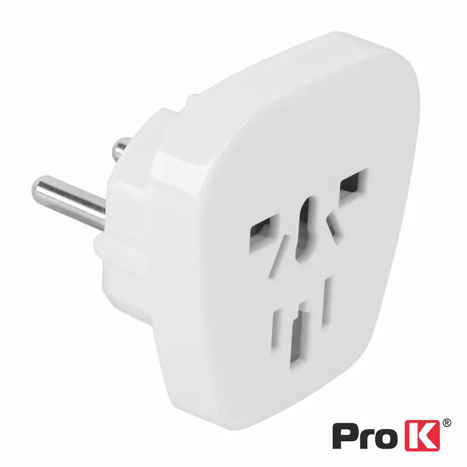 FICHA ADAPTADORA VIAGEM UNIVERSAL BRANCA PROK 1