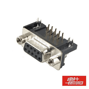 FICHA D-SUB 9P FÊMEA PARASOLDAR