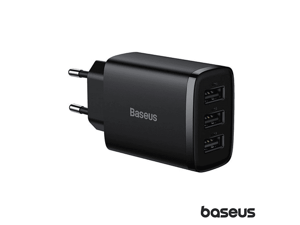 ALIMENTADOR COMUTADO 3 USB-A 17W PRETO BASEUS 1
