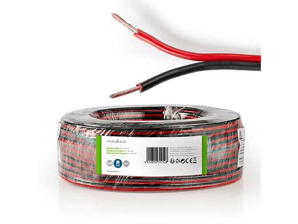 CABO COLUNA 2X1.50MM PRETO/VERMELHO 1