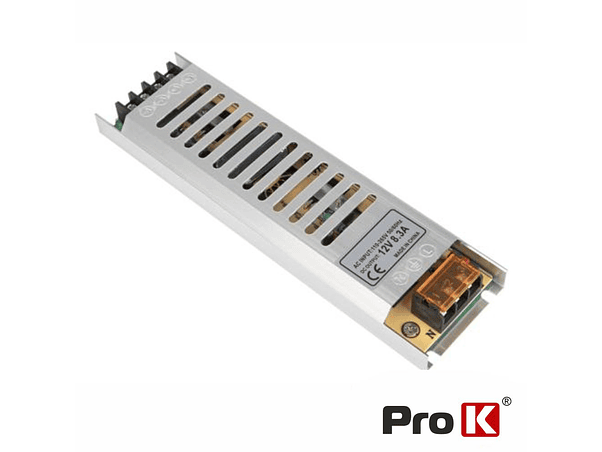 FONTE DE ALIMENTAÇÃO INDUSTRIAL SLIM 12V 100W 8.3A PROK 1