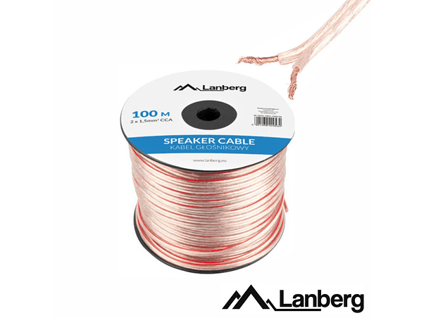 CABO COLUNA 2X1.50MM TRANSPARENTE PARALELO LANBERG 1