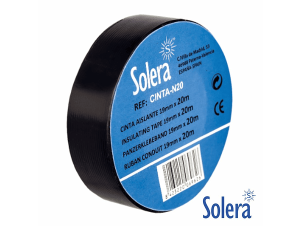 FITA ISOLADORA PRETA 19MM 20M SOLERA 1