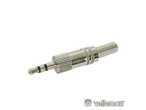 FICHA JACK 3.5MM MACHO ST NIQUELADO COM GUARDA CABO 1