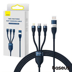 CABO USB-A/C MACHO/MICROUSB/USB-COMLIGHTNING 1.2M 100W BASEUS