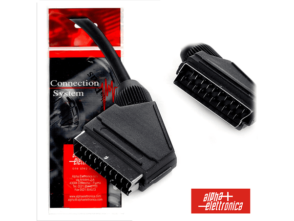 CABO SCART MACHO/MACHO 21P 1.5M POLYBAG 1