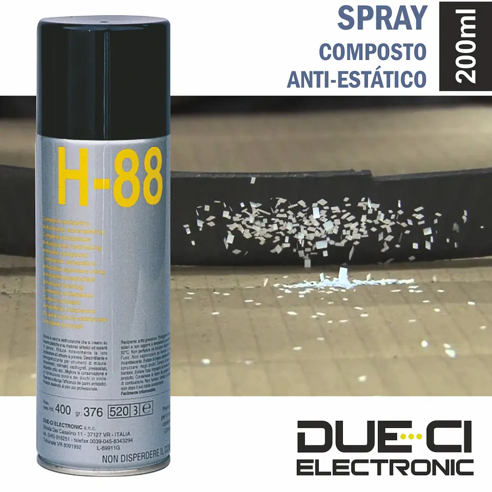 SPRAY DE 200ML COMPOSTO ANTI-ESTÁTICO DUE-CI 1