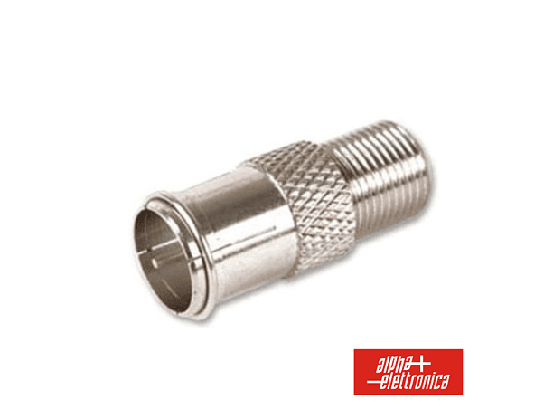 FICHA ADAPTADORA F MACHO / FÊMEA NIQUELADA 1