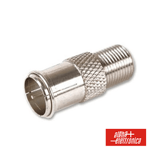 FICHA ADAPTADORA F MACHO / FÊMEA NIQUELADA