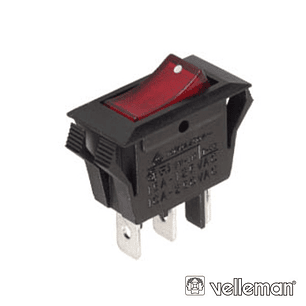 INTERRUPTOR BASCULANTE COM LUZ 10A-250V SPST ON-OFF VELLEMAN