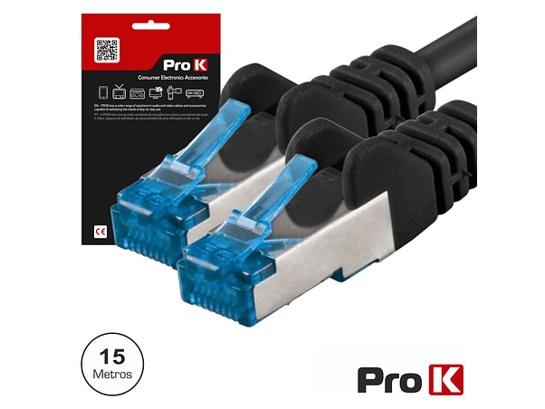 CABO SEMFTP CAT6E 15M PRETO PROK 1