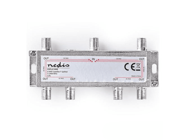 REPARTIDOR FICHAS F COM 6 VIAS 5-2400MHZ NEDIS 1