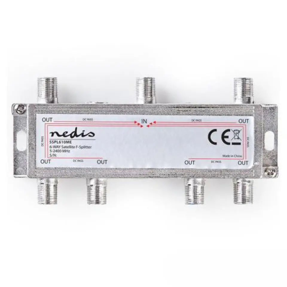 REPARTIDOR FICHAS F COM 6 VIAS 5-2400MHZ NEDIS 1
