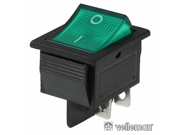 INTERRUPTOR BASCULANTE COM LUZ 10A-250V DPST ON-OFF 1