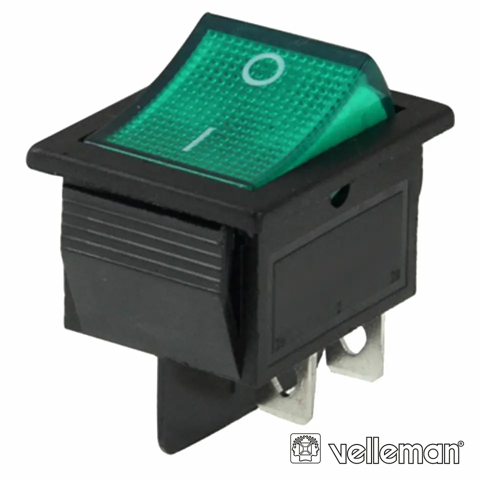 INTERRUPTOR BASCULANTE COM LUZ 10A-250V DPST ON-OFF 1
