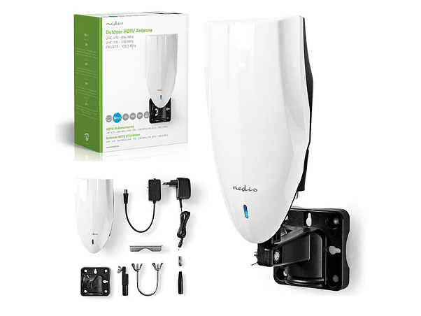 ANTENA EXTERIOR HDTV 0-50 KM 40 DB FM/UHF/ NEDIS 1