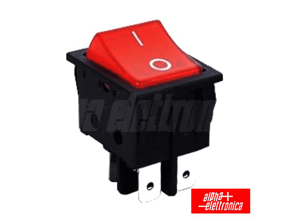 INTERRUPTOR BASCULANTE COM LUZ 15A-250V DPST ON-OFF 1