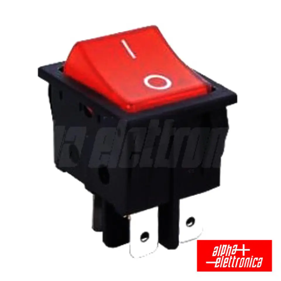 INTERRUPTOR BASCULANTE COM LUZ 15A-250V DPST ON-OFF 1