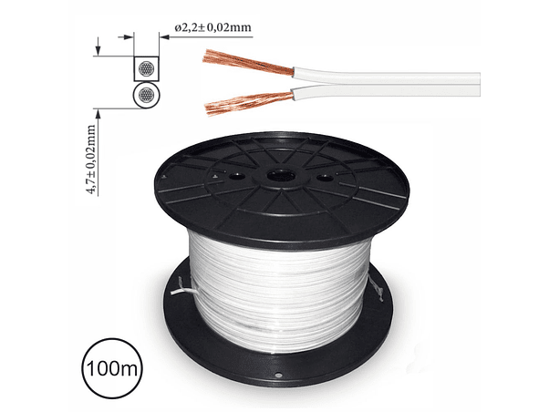 CABO COLUNA 2X1.0MM BRANCO PARALELO 1