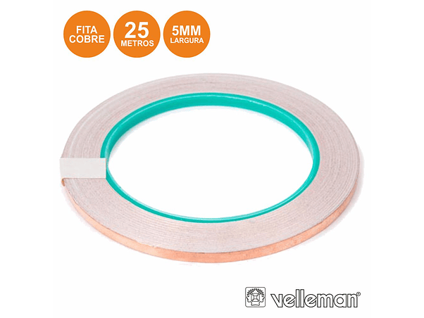 FITA ADESIVA EM COBRE 5MM 25M VELLEMAN 1