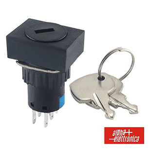 INTERRUPTOR COM CHAVE DE 2 CIRCUITOS 230V 2NO-2NC RECTANGULAR