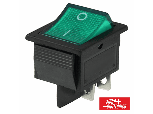 INTERRUPTOR BASCULANTE COM LUZ 15A-250V DPST ON-OFF 1